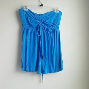 Victoria's Secret strapless bra top in blue